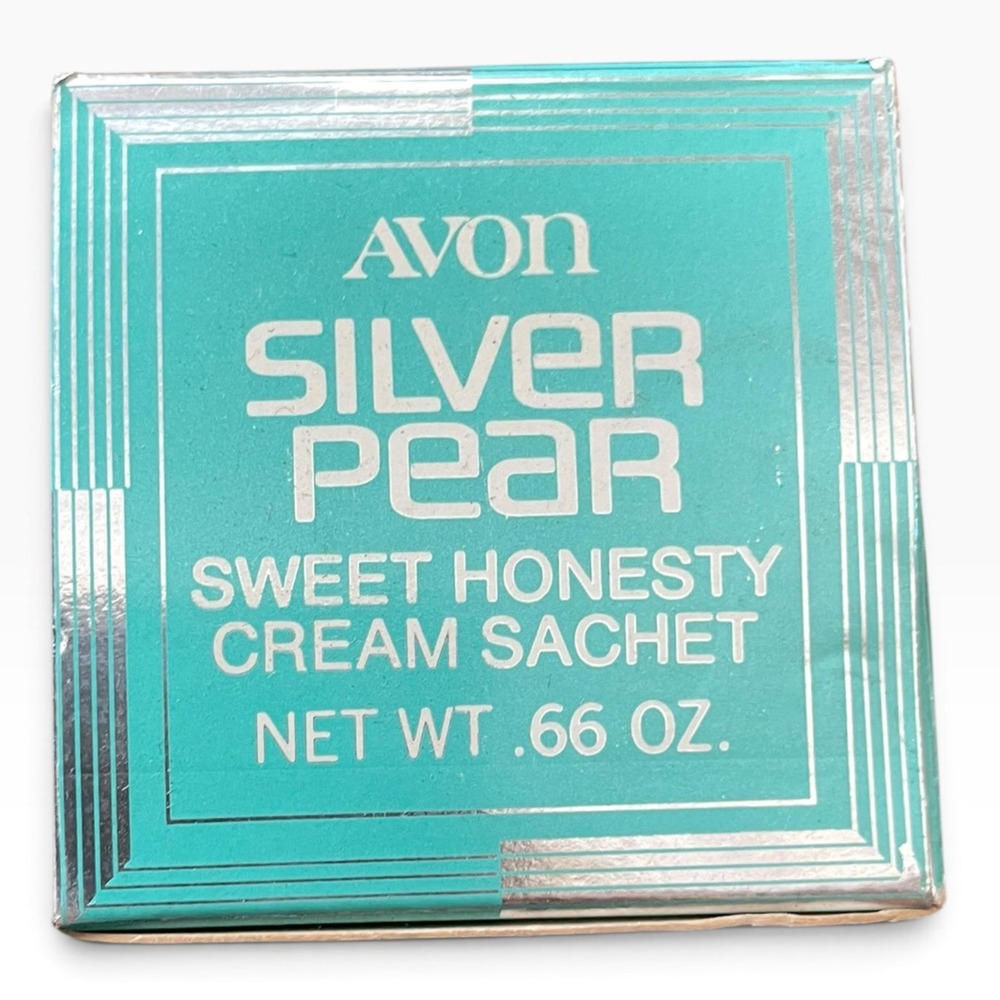 Avon Silver Pear Sweet Honesty Cream Sachet .66 oz Vintage Women's Fragrance